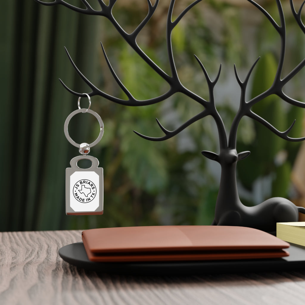 Rectangle Photo Keyring — Custom Engraved Photo Keychain (Made in TX)