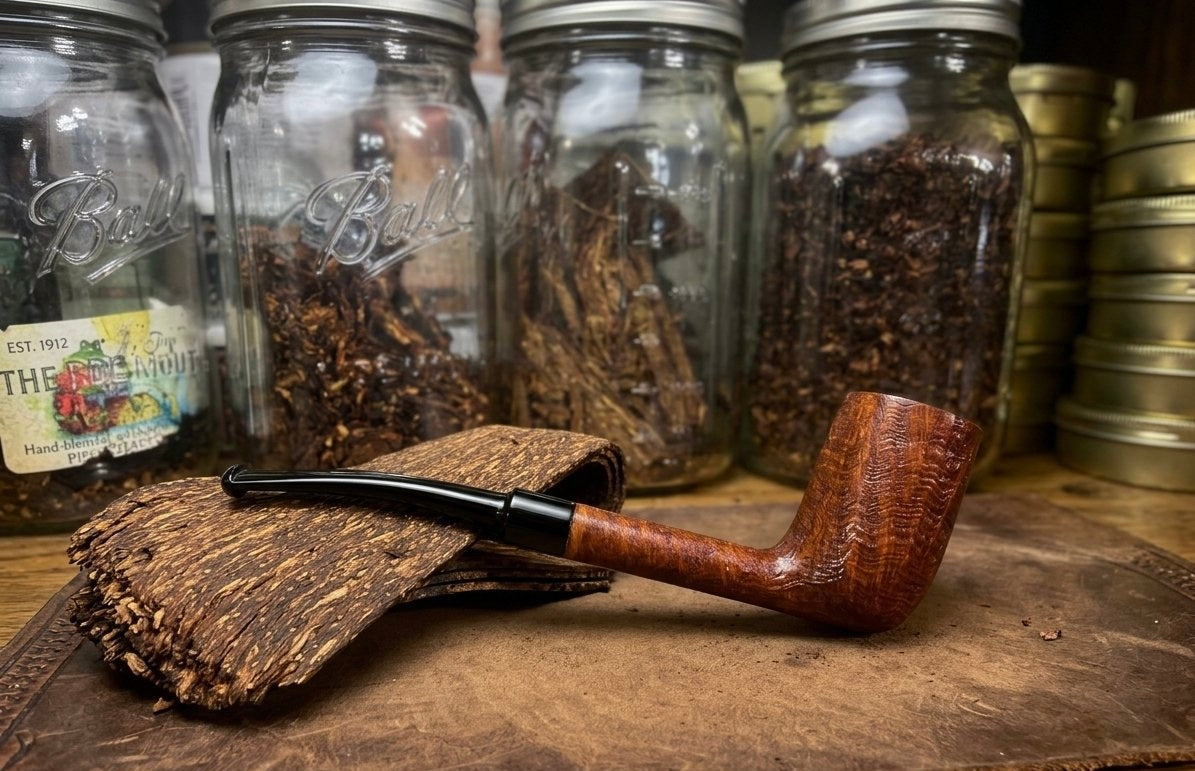 Lightly blasted billiard 1/4 bent stem